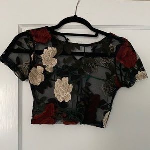 Tobi Black floral 2 piece Set